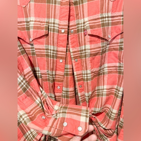 Levi’s Tops- Dylan Relaxed Western Shirt- Medium-Burnt Sienna - Picture 3 of 4